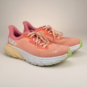 HOKA Arahi 7 Womens Running Shoes Coral Pink Stability Sneakers 8.5